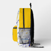 芸術的絵を描（ばちゃばちゃ）跳ねるデザイン プリントバックパック (右)