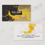 芸術的絵を描(ばちゃばちゃ)跳ねる | カラーブロック 名刺 (正面/裏面)