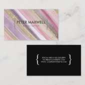 芸術的絵を描 |金ゴールドフレーク 名刺 (正面/裏面)