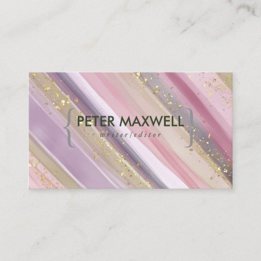 芸術的絵を描 |金ゴールドフレーク 名刺 (正面)