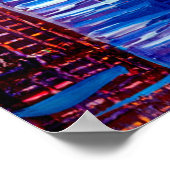 芸術的絵画超高層ビル抽象芸術スタイル。 ポスター (角)