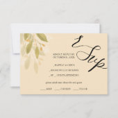 芸術的緑茶の水彩手絵を描 出欠カード (正面)