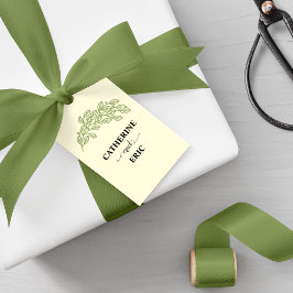 芸術的線離れ結婚の ギフトタグ