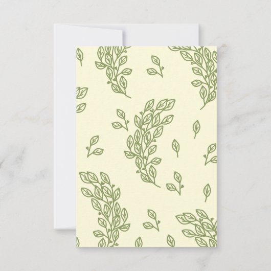 芸術的線離れ結婚の 出欠カード (裏面)