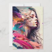 「芸術的美しい：グランドオープニングサロン招待状 招待状 (裏面)