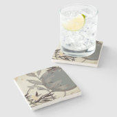 芸術的自然水彩禅植物学 ストーンコースター (横)