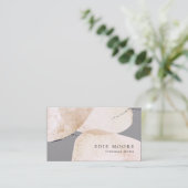 芸術的色彩の鮮やか抽象芸術水色 名刺 (スタンド正面)