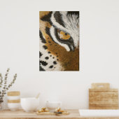 芸術的色彩の鮮やか虎の眼デザイン ポスター (キッチン)