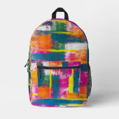 芸術的虹絵を描抽象芸術 プリントバックパック (正面)