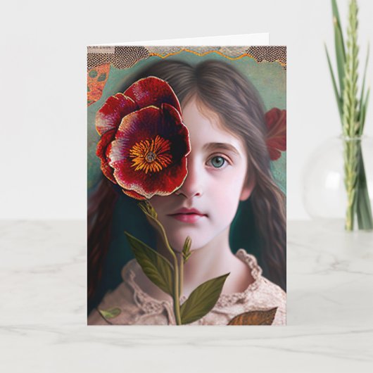 芸術的表示 – 全空白の大事な行事カード サンキューカード (正面)