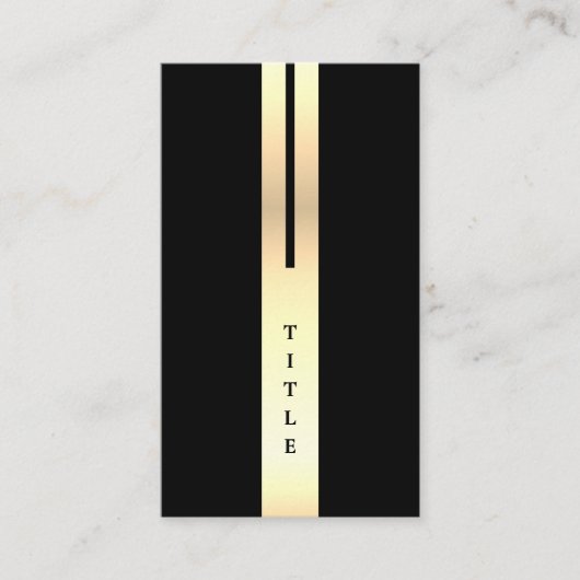 芸術的詳細ブモダンラック&金ゴールド名刺 名刺 (正面)