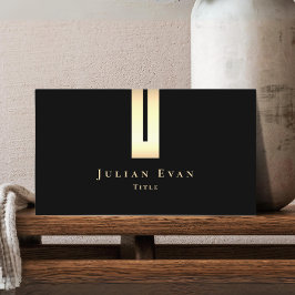 芸術的詳細ブラックと金ゴールド名刺 名刺