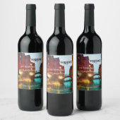 芸術的誕生日の夏 ワインラベル (ボトル)