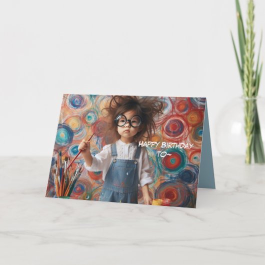 芸術的誕生日カード サンキューカード (正面)