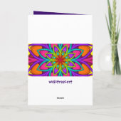 芸術的誕生日カード(ファンタジー花と文字) カード (裏面)