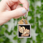 芸術的貝殻 キーホルダー (手)