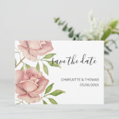 芸術的赤面バラ水彩手色彩の鮮やか型 セーブザデート (スタンド正面)