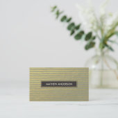 芸術的金ゴールドフェイクスケッチ線パターン 名刺 (スタンド正面)