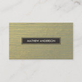 芸術的金ゴールドフェイクスケッチ線パターン 名刺 (正面)