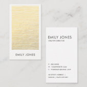 芸術的金ゴールドフェイクスケッチ線パターン 名刺 (正面/裏面)