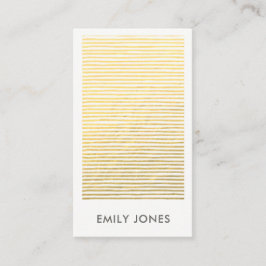 芸術的金ゴールドフェイクスケッチ線パターン 名刺