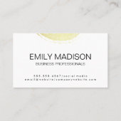 芸術的金ゴールドブラシ(黒/白) 名刺 (裏面)