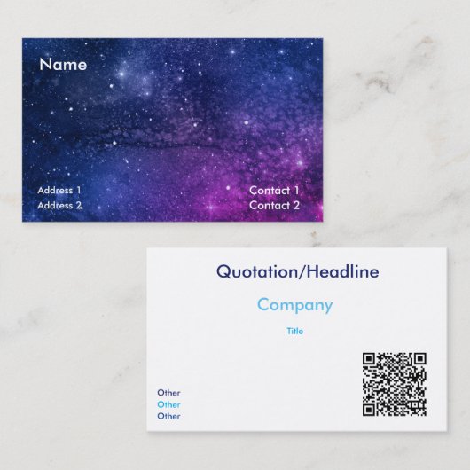 芸術的銀河系名刺 名刺 (正面/裏面)