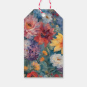 芸術的開花ヴィンテージフローラ退職ありがとう ギフトタグ (裏面)