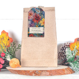 芸術的開花ヴィンテージフローラ退職ありがとう ギフトタグ