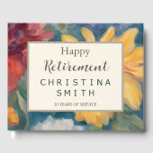 芸術的開花ヴィンテージフローラ退職パーティー ゲストブック (正面)