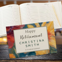 芸術的開花ヴィンテージフローラ退職パーティー ゲストブック