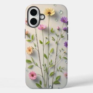 芸術的開花:水色iPhoneケース iPhone 16 Plusケース