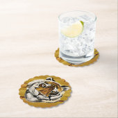 芸術的顔の絵画 ペーパーコースター (インサイチュ)