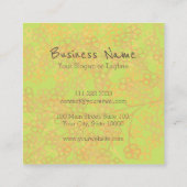 芸術的鮮やかフローラ抽象芸術プロフェッショナル スクエア名刺 (裏面)