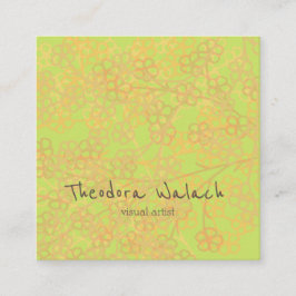 芸術的鮮やかフローラ抽象芸術プロフェッショナル スクエア名刺