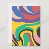 芸術的鮮やか結婚抽象芸術 招待状 (裏面)