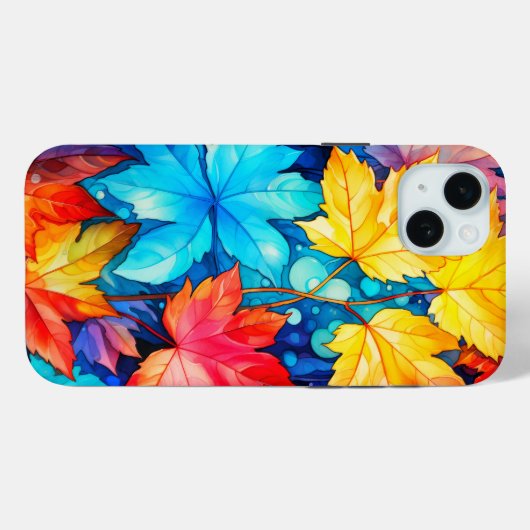 芸術的鮮やか落ちた紅葉イラストレーション Case-Mate iPhoneケース (裏面 (横))