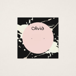 芸術的（ばちゃばちゃ）跳ねるスタッドイヤリング表示カード