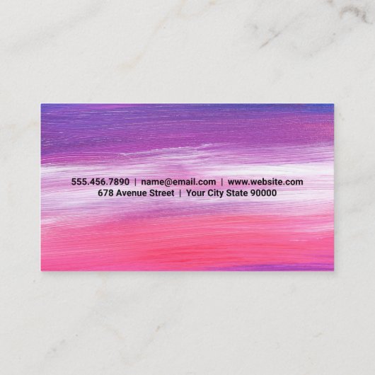 芸術的 |アートモダンストロ絵を描ークテクスチャ 名刺 (裏面)
