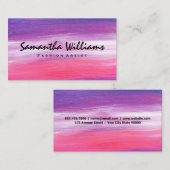 芸術的 |アートモダンストロ絵を描ークテクスチャ 名刺 (正面/裏面)