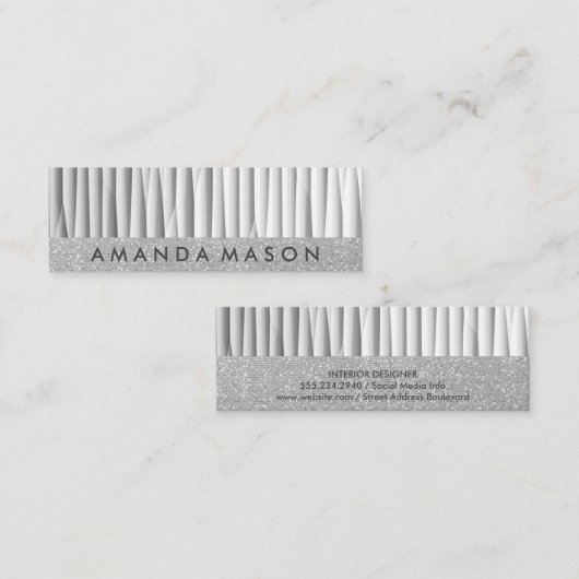 芸術的 |インテリアデザイン |写真の続編 スキニー名刺 (正面/裏面)