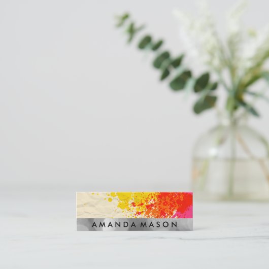 芸術的 |インテリアデザイン |写真芸術的 スキニー名刺 (スタンド正面)