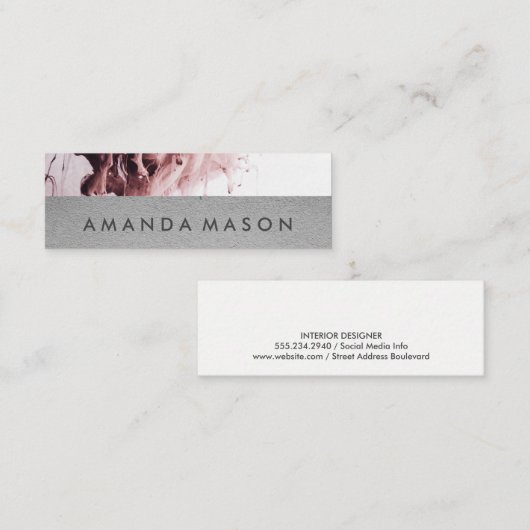 芸術的 |インテリアデザイン |抽象芸術アート スキニー名刺 (正面/裏面)