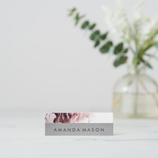 芸術的 |インテリアデザイン |抽象芸術アート スキニー名刺 (スタンド正面)