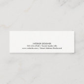 芸術的 |インテリアデザイン |抽象芸術アート スキニー名刺 (裏面)