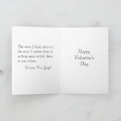 "芸術的"バレンタインデーのカード シーズンカード (内部)