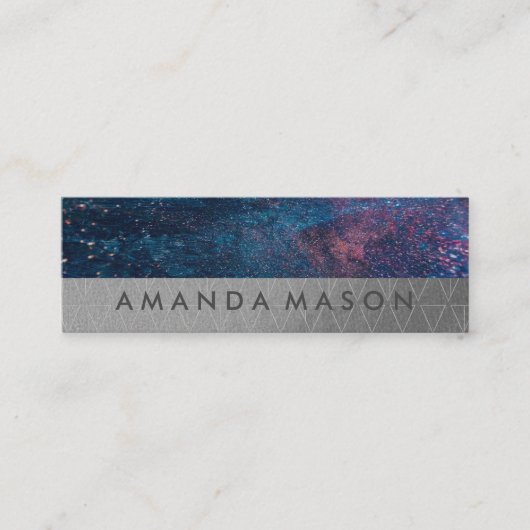 芸術的 |ファッショナブルなラックス三角形パターン スキニー名刺 (正面)