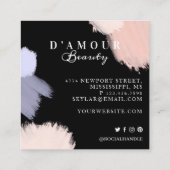 芸術的&モダン絵を描抽象芸術ストローク スクエア名刺 (裏面)