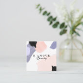 芸術的&モダン絵を描抽象芸術ストローク スクエア名刺 (スタンド正面)