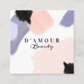 芸術的&モダン絵を描抽象芸術ストローク スクエア名刺 (正面)